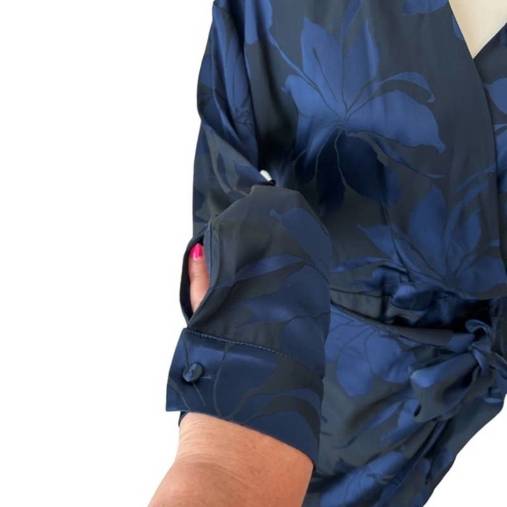 Diane Von Furstenberg Blue Floral Mini Dress - Picture 4 of 7